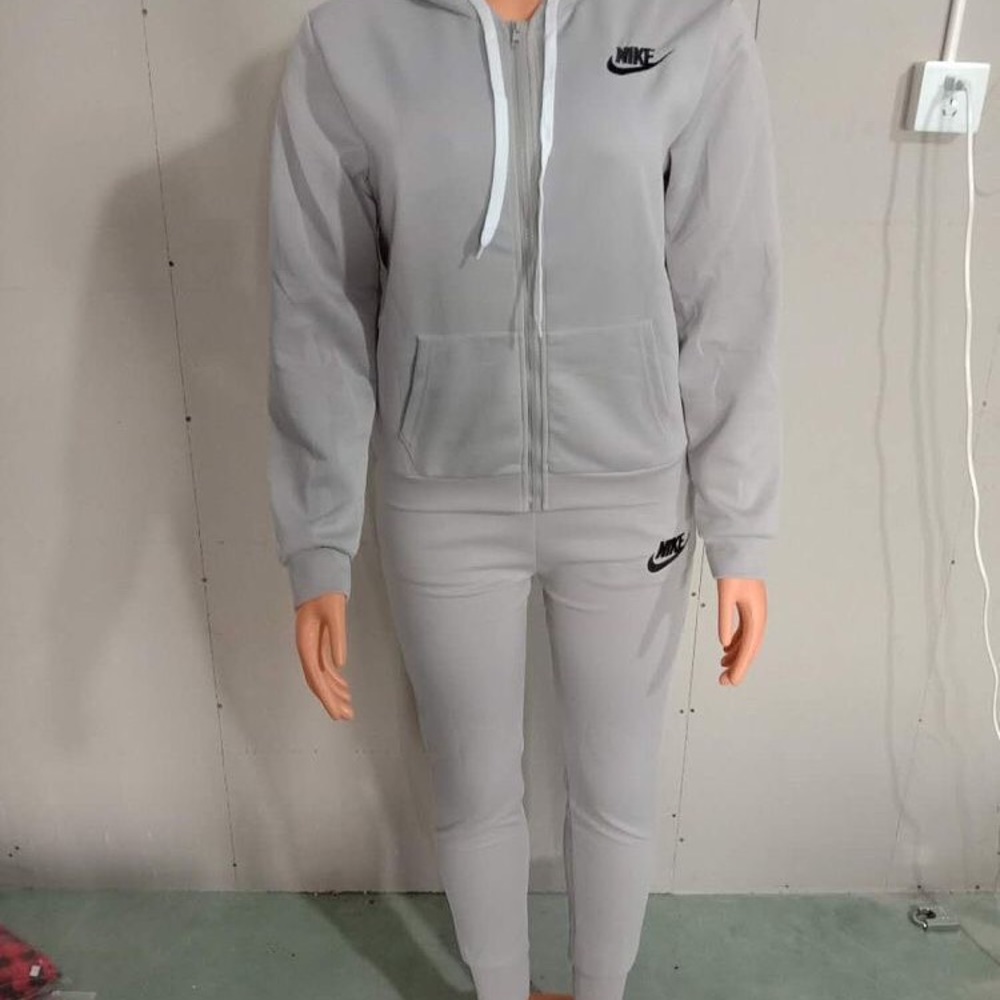 Embroidered Hoodie Jacket Tight Pants